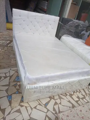 Pure White Double Bed With Mattress . Free Delivery