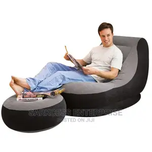 Intex Inflatable Sofa Air Bed - Grey/Black