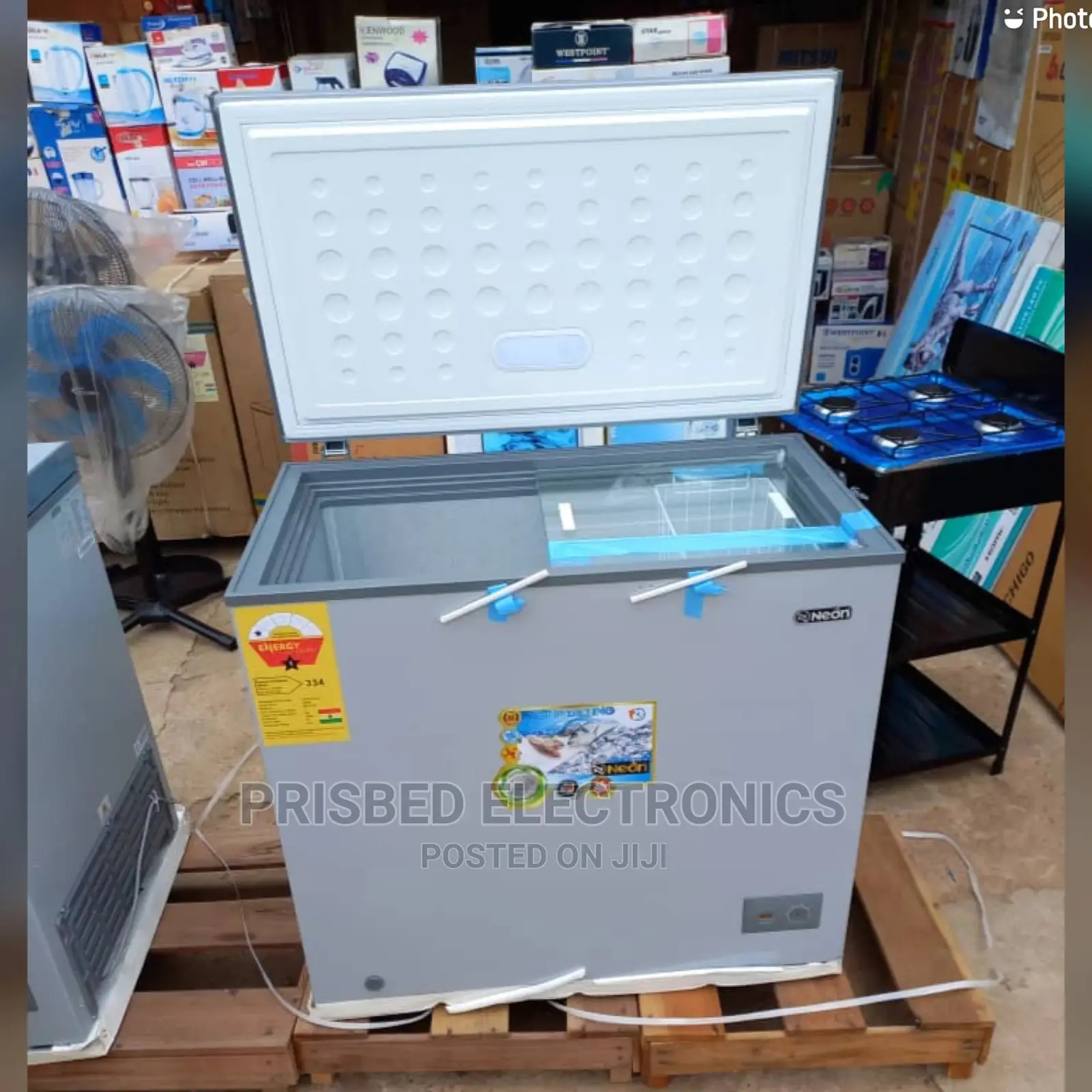 Neon Chest Freezer 200 Litres With Glass on Top