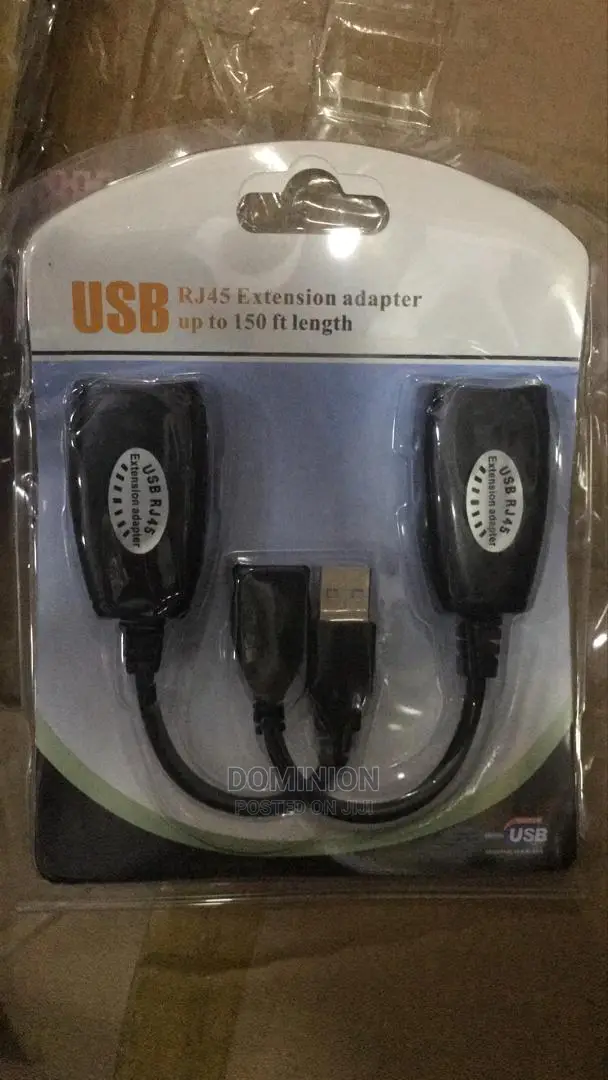 USB Rj45 Extension Adapter Up to 150ft/45m Length