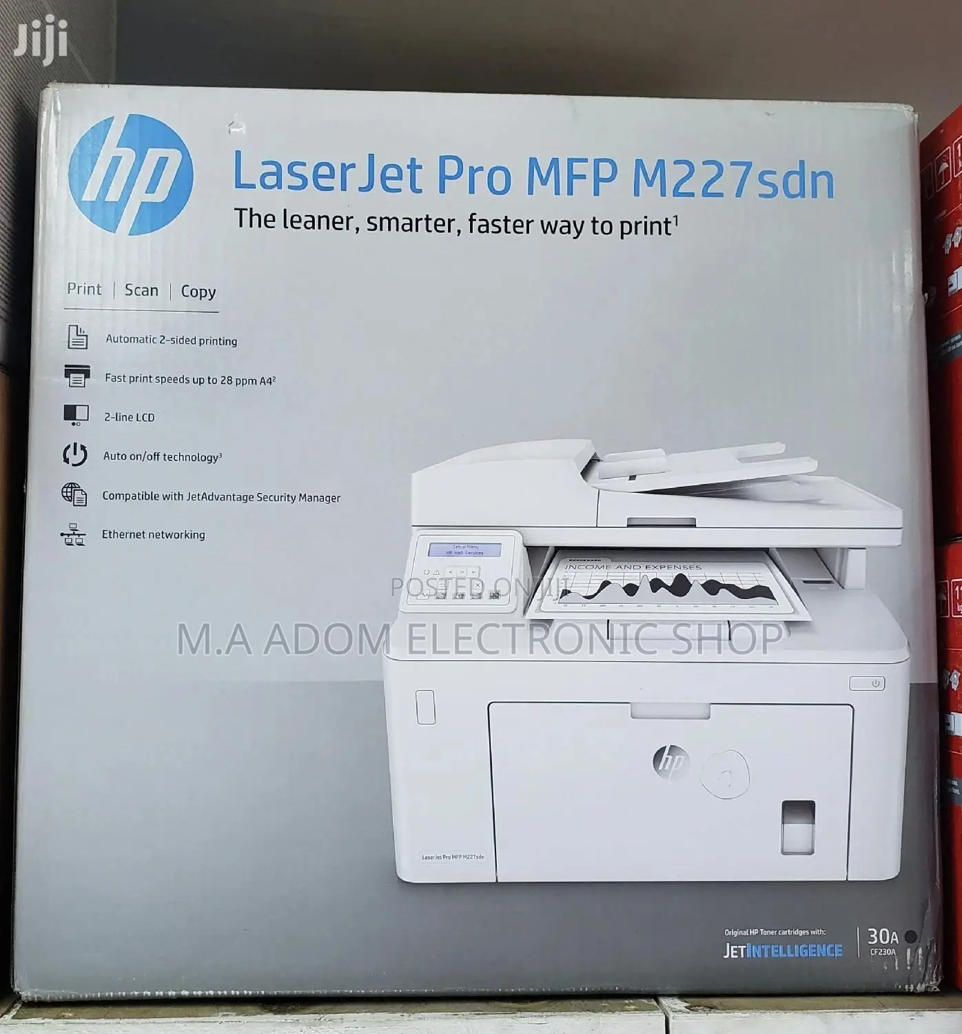 HP Laserjet Pro MFP 227 SDN/ Printer, Scanner, Copy for Sale