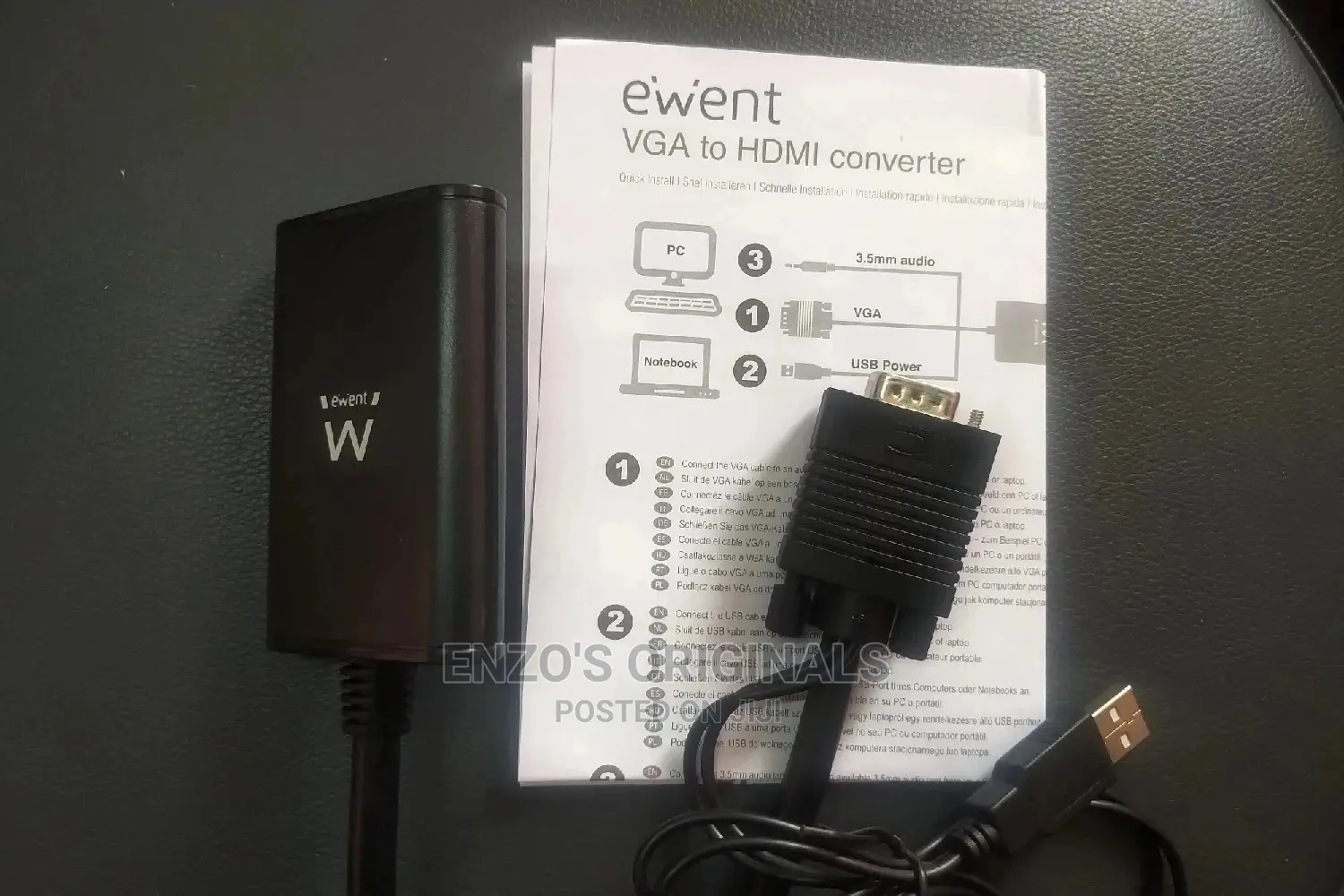 High Resolution Quality VGA to HDMI Adapter 1080p