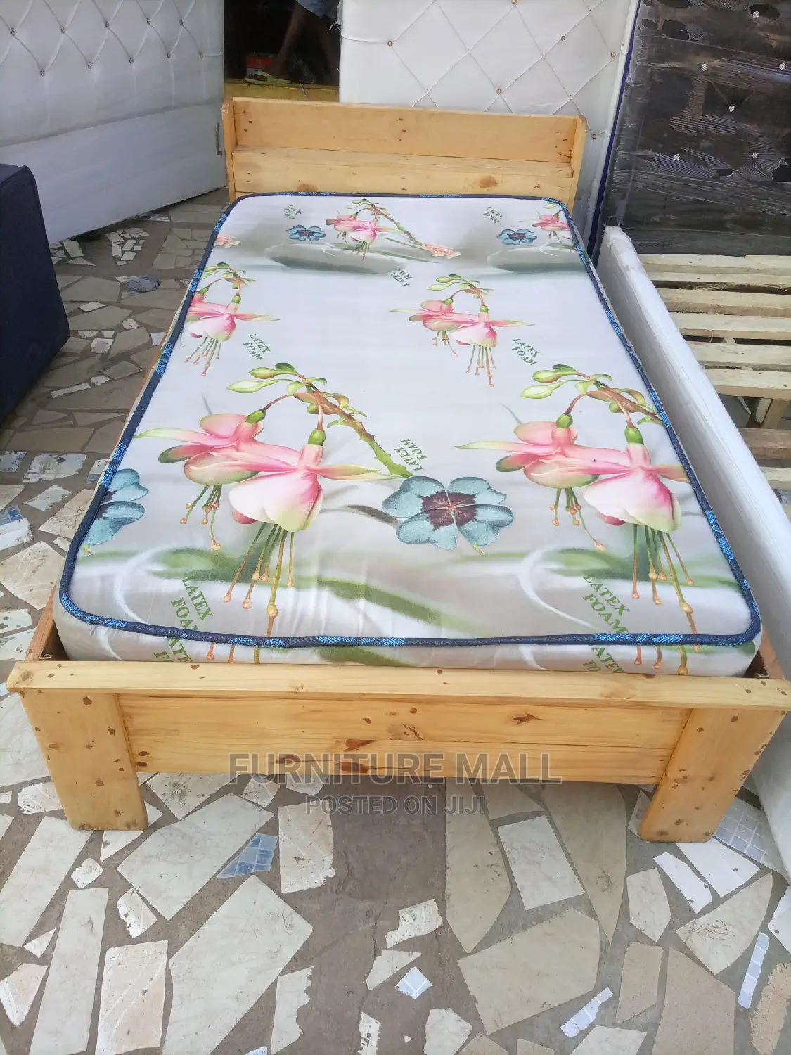 Lovely Wooden One and Half Bed With Mattress