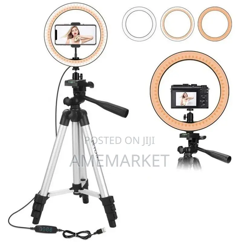 Ring Light + 102cm Tripod Stand. Video Pic
