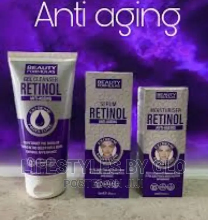 Retinol Antiaging Cleanser, Serum Moisturizer Set