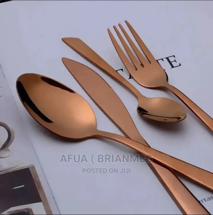Gold Cutlery Set 24pis