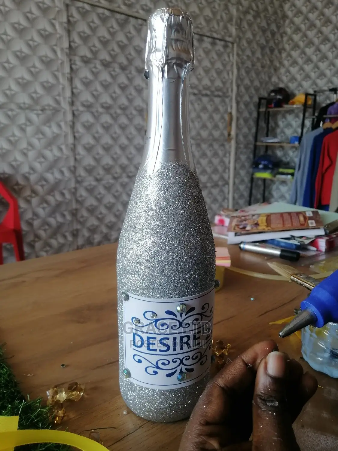 Champagne Branding for Wedding Reception