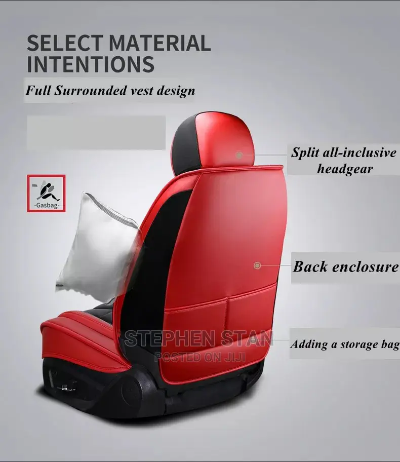 High Quality Red and Black Luxury Interior Car Seat Covers