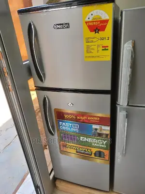 Neon Double Door Fridge 132 Litres Top Freezer