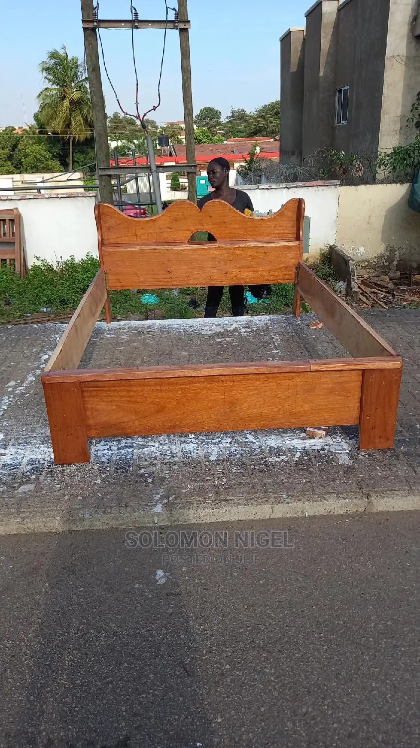 Wooden Foriegn Size Double Bed Frame. 60"×80"