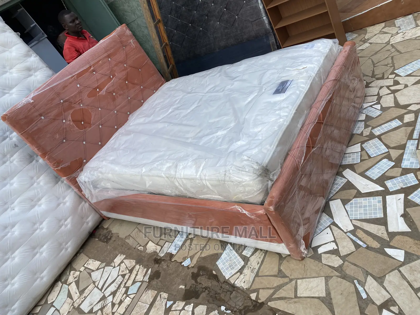 Standard Queensize Bed With Mattress. Free Delivery