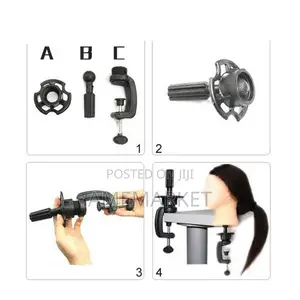 Mannequin Training Head Stand Wig Holder. Table Clamp