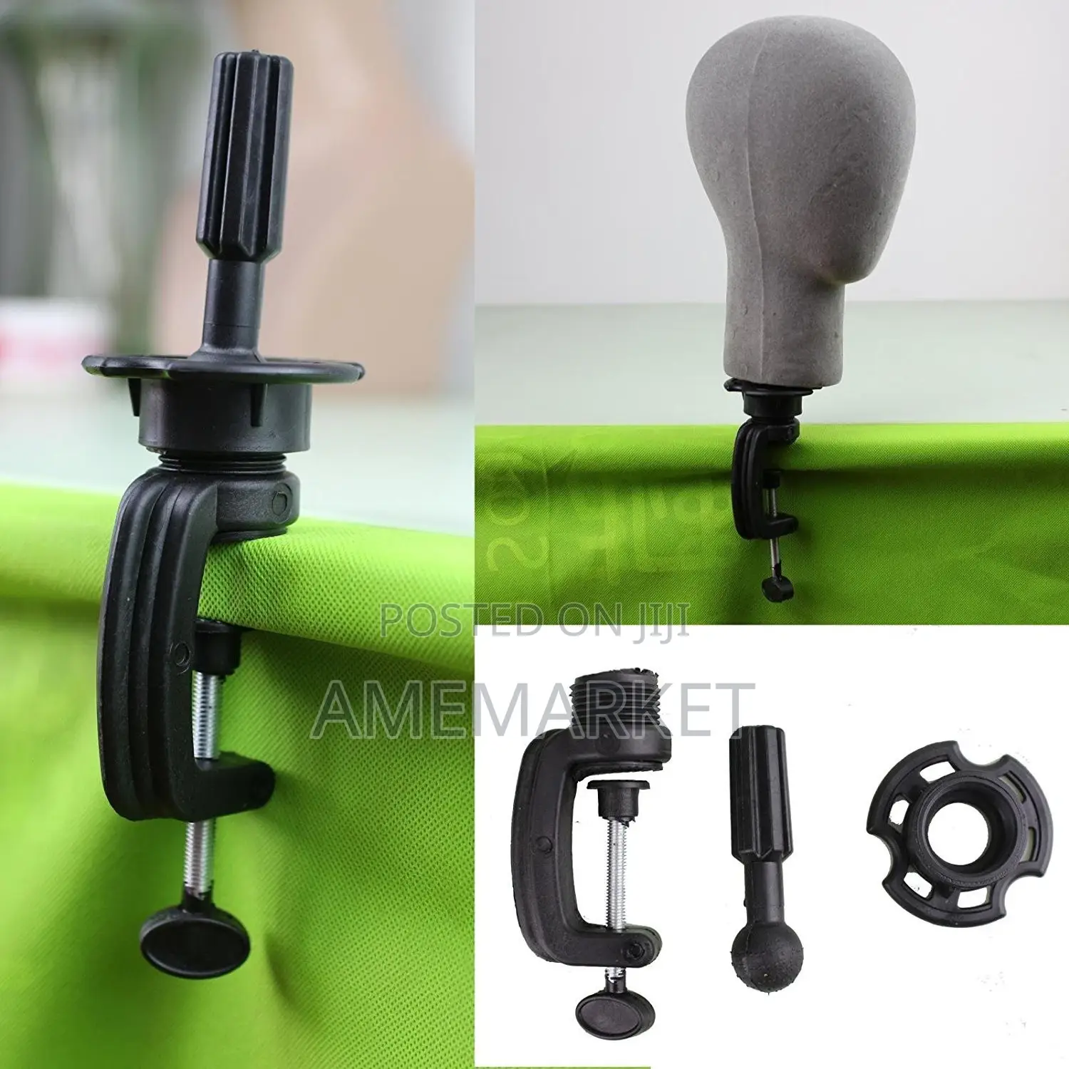 Mannequin Training Head Stand Wig Holder. Table Clamp