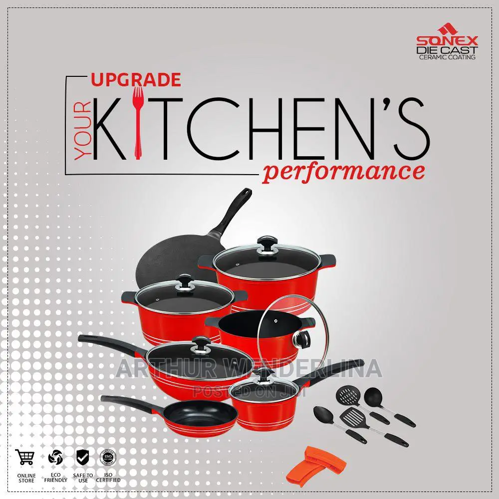 Sonex Diecast 7 Set Non_ Stick Cooking Untensils(18pieces)