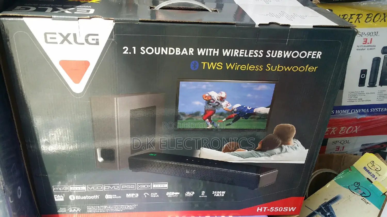 Exlg Short Soundbar With Wireless Subwoofer