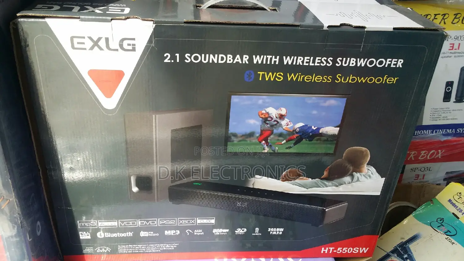 Exlg Short Soundbar With Wireless Subwoofer