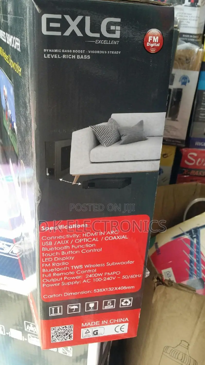 Exlg Short Soundbar With Wireless Subwoofer