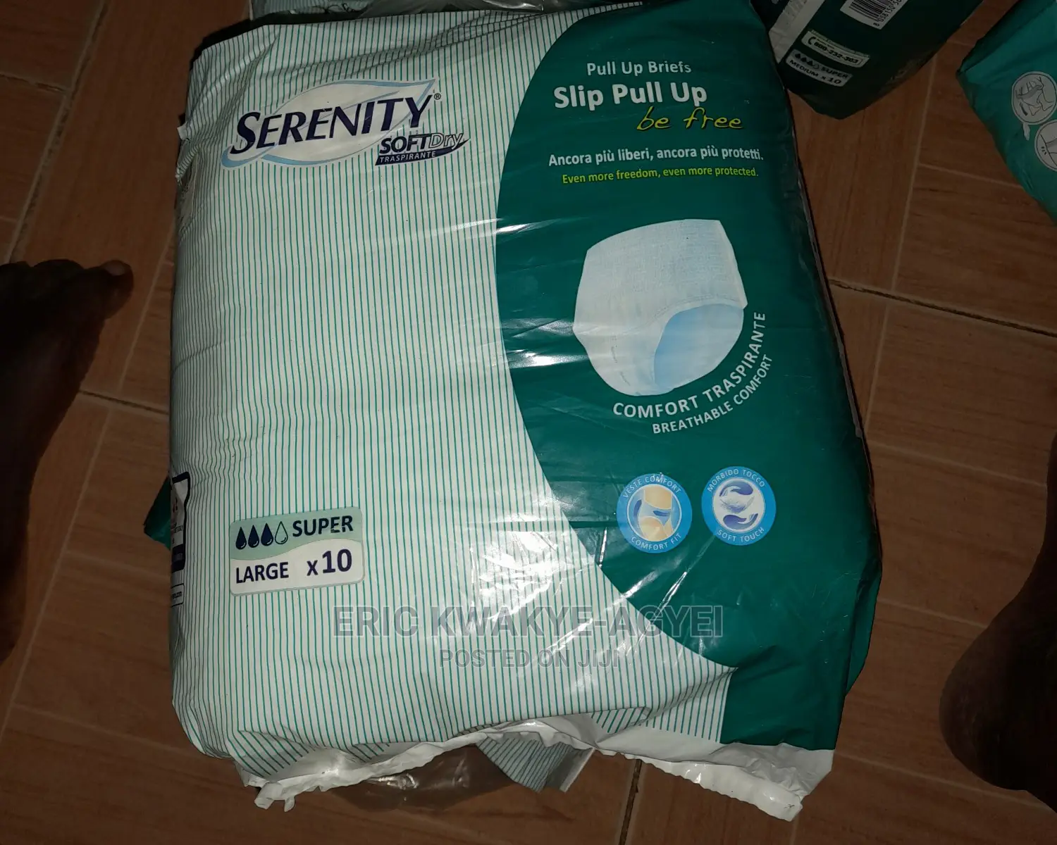 Serenity Diaper Pull Up Soft Dry Large 10 Pieces