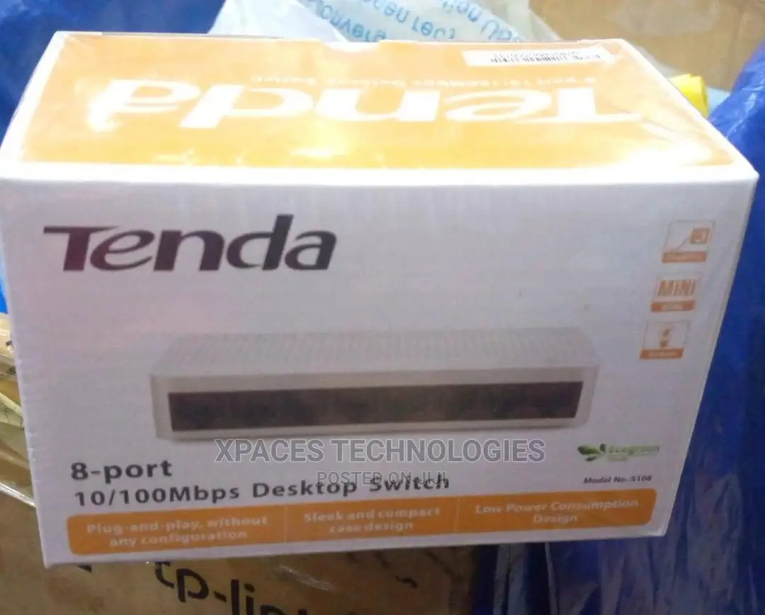 Tenda 8port Fast Ethernet Switch Desktop Splitter Hub