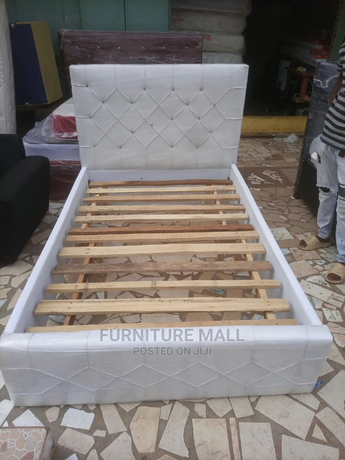 Pure White Double Bed .Free Delivery