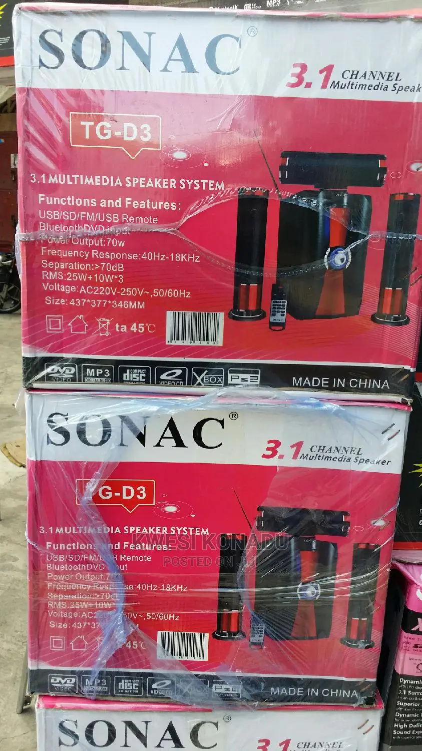 Sonac 3.1 Channel Multimedia Speaker