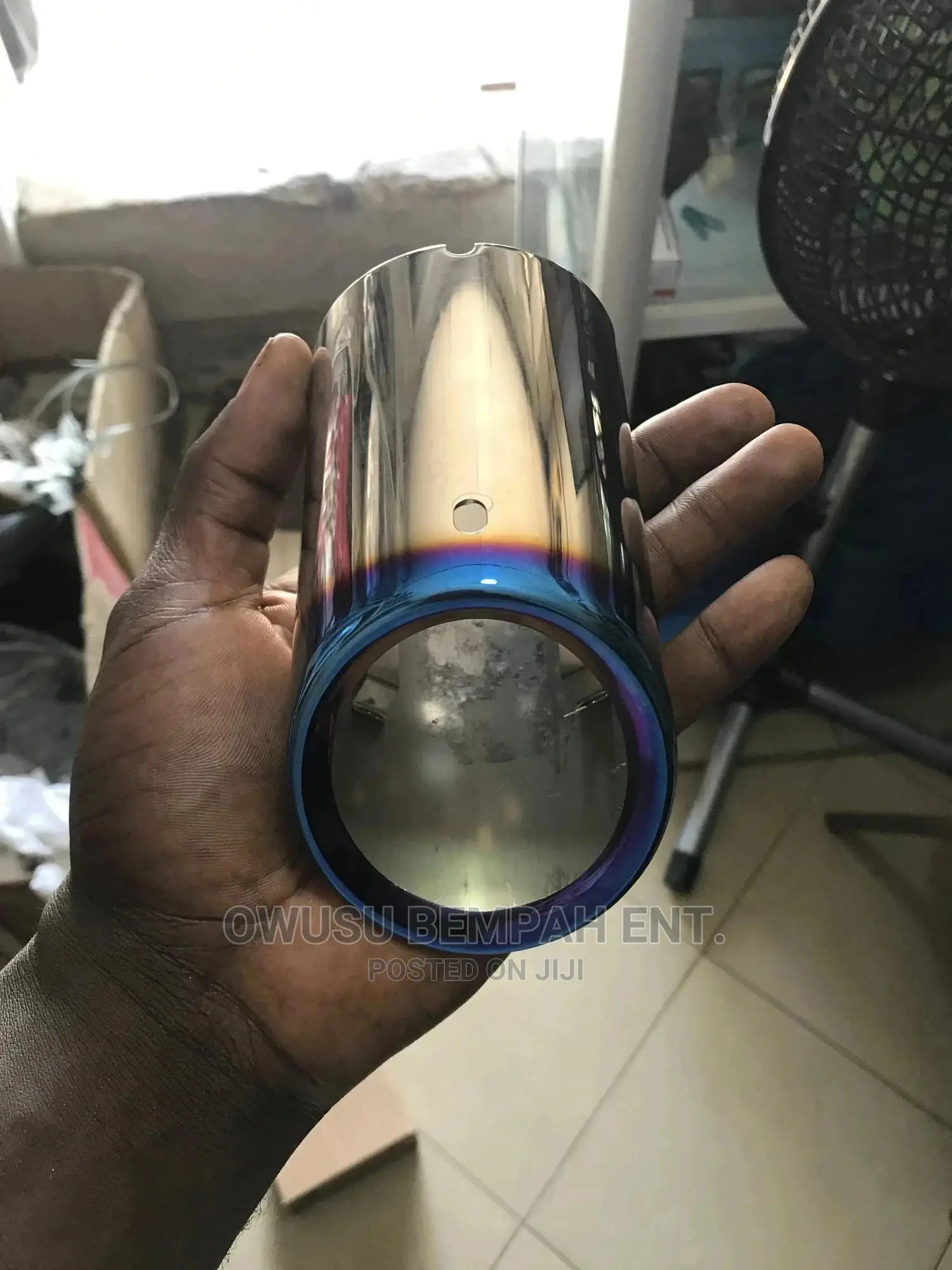 Car Exhaust Blue