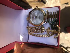 3 Set Stainless Steel WATCH , CHAIN BRACELET