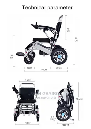 Fully Automated Fold Unfold Electric Wheelchair + Remote Controller
