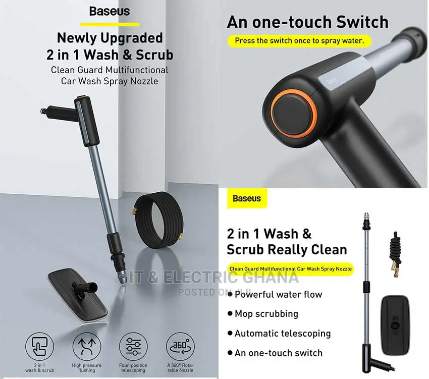 Baseus Clean Guard Multifunctional Car Wash Spray Nozzle