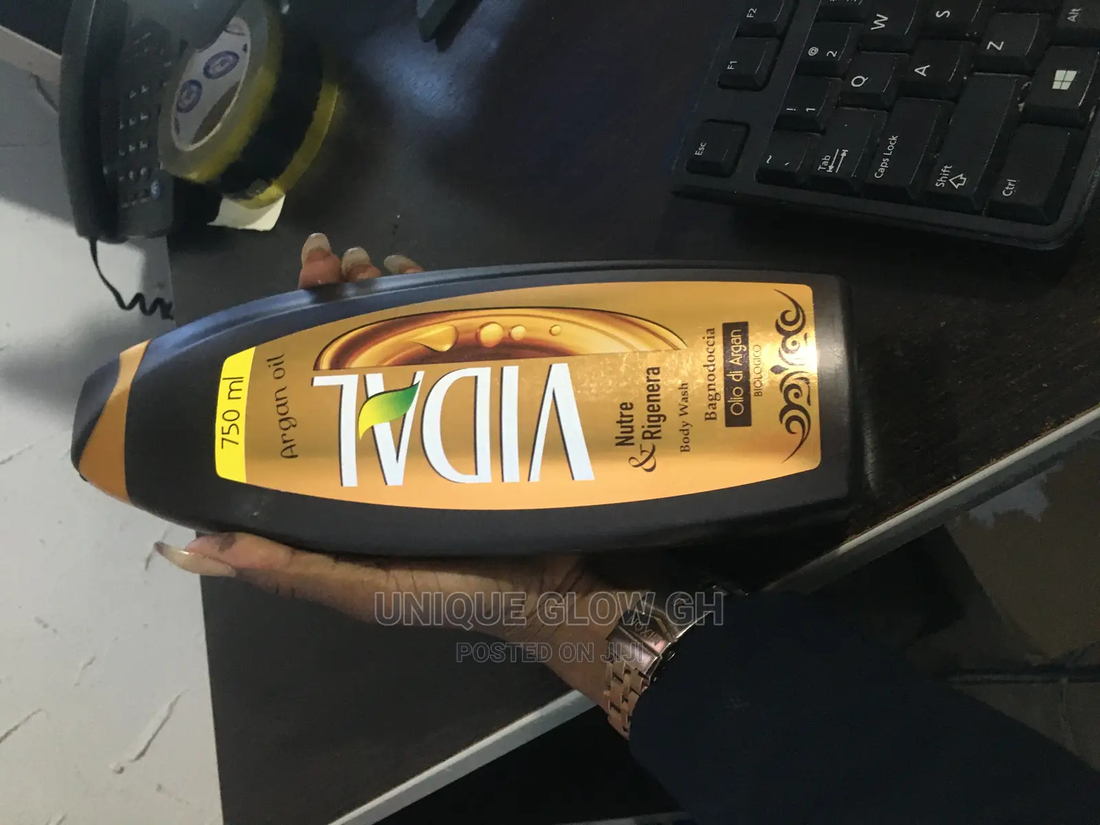 Vidal Natural Regenerative Body Wash Argan Oil Shower Gel