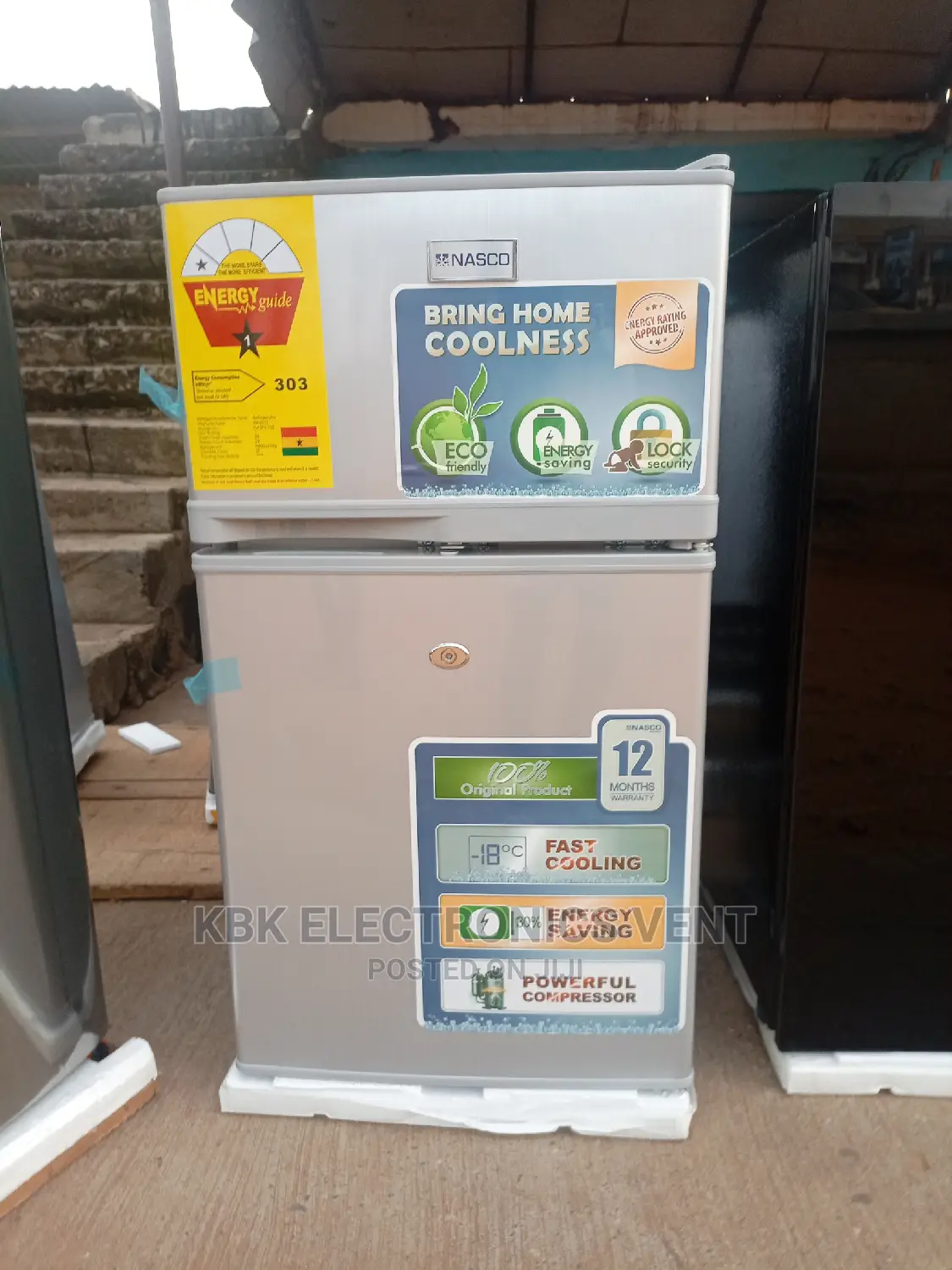 Nasco 85ltr Double Door Refrigerator