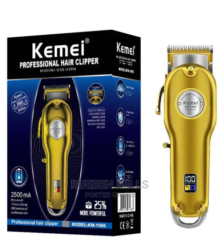 Kemei All Metal Cordless Hair Clipper