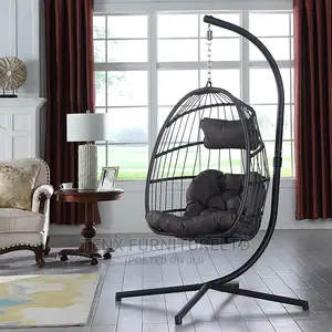 Hanging Rattan Swing Chair, Egg Chair, Folding Patio