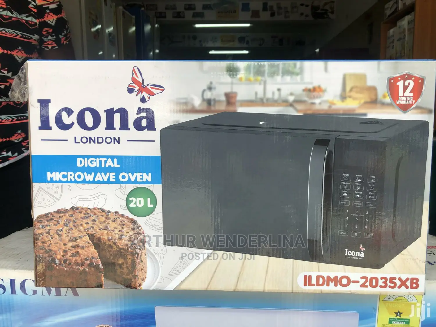 Icona Microwave Oven Digital 20l - Ildmo-2035xb