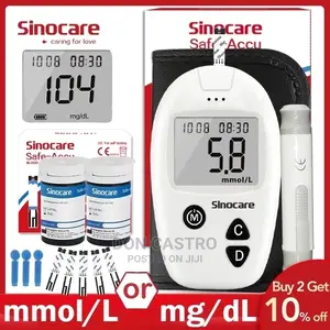 Sinocare Blood Glucose Test Strips 50 With 50 Lancets