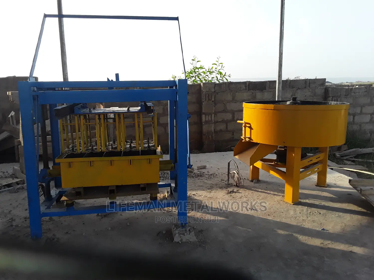 5 in 1 Block Machine With Pan Mixer