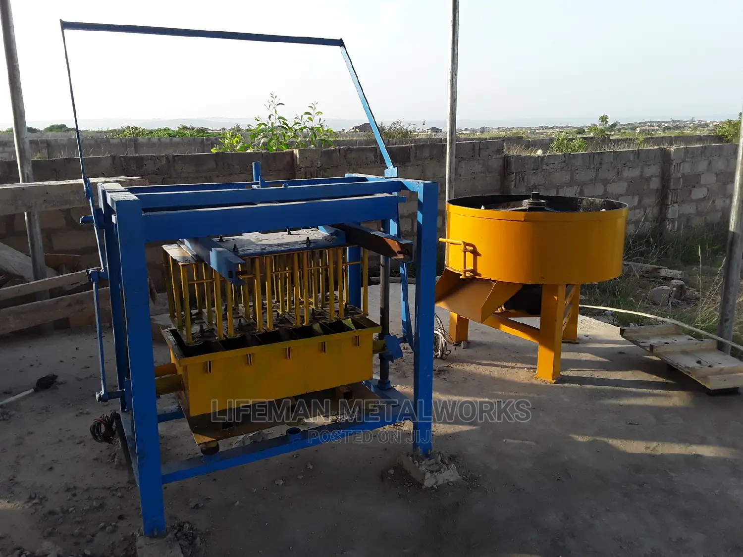 5 in 1 Block Machine With Pan Mixer