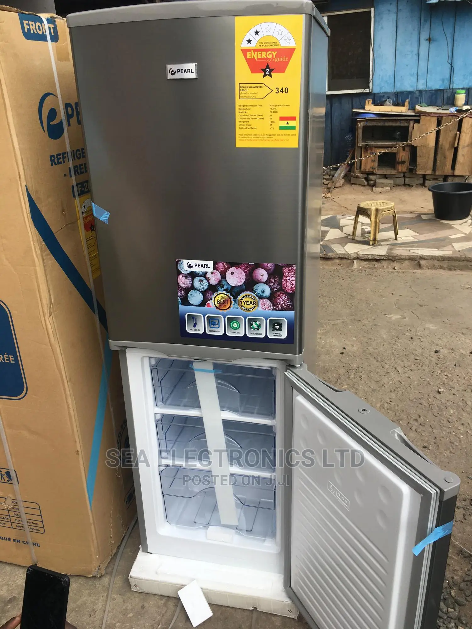 New Arrival Pearl 140 Litres Bottom Fridge Freezer