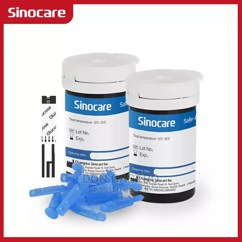 Sinocare Blood Glucose Test Strips 50 With 50 Lancets