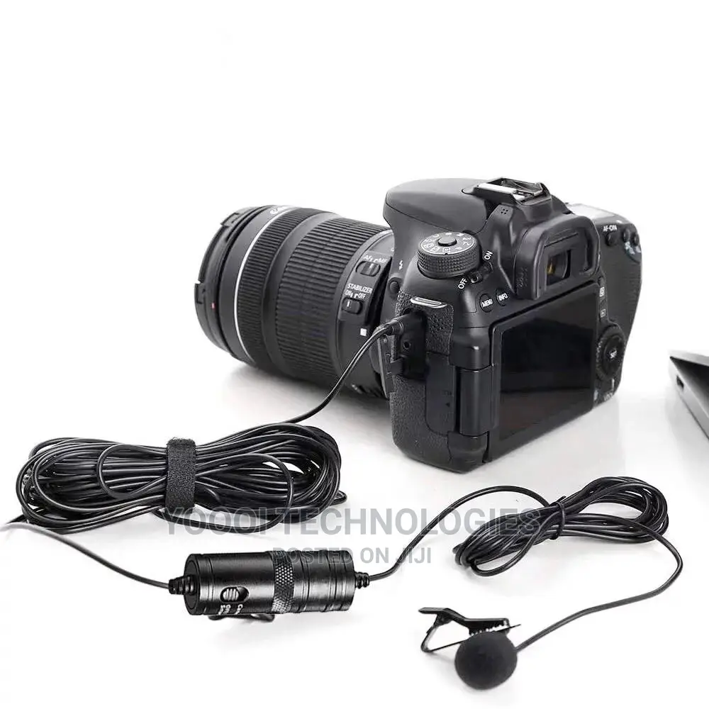 6m Lavalier Sterio Audio Interview Clip Microphone