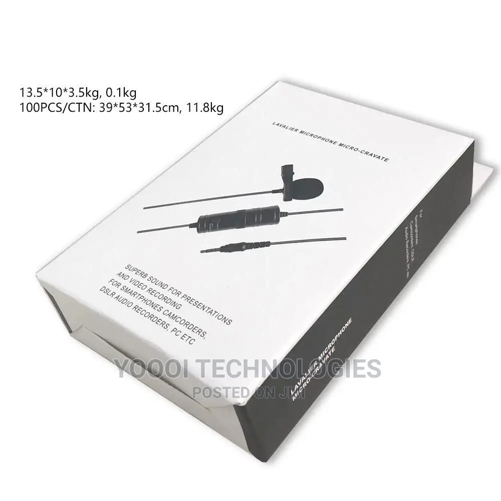 6m Lavalier Sterio Audio Interview Clip Microphone