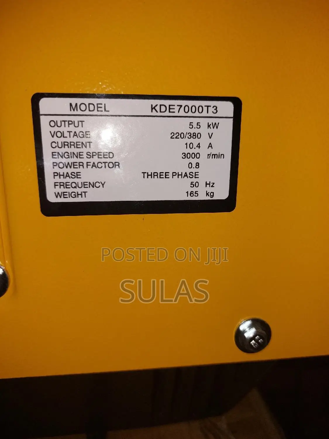 7 Kva 3-Phase Kama Diesel Gen Set