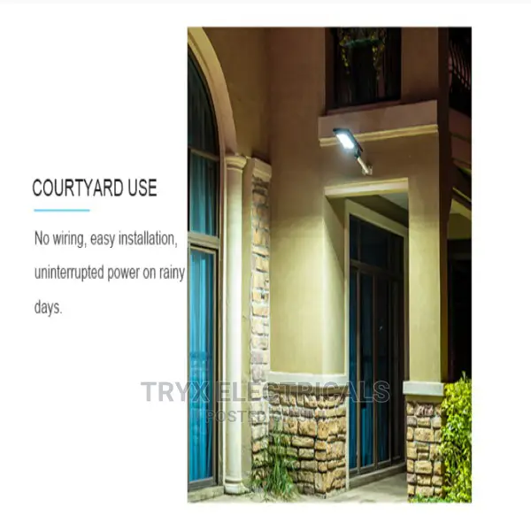 300w Solar Street Light With Remote Control - Black