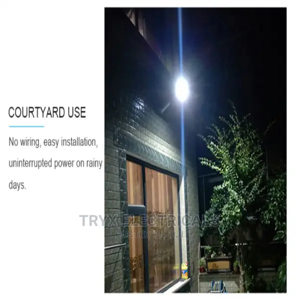 300w Solar Street Light With Remote Control - Black