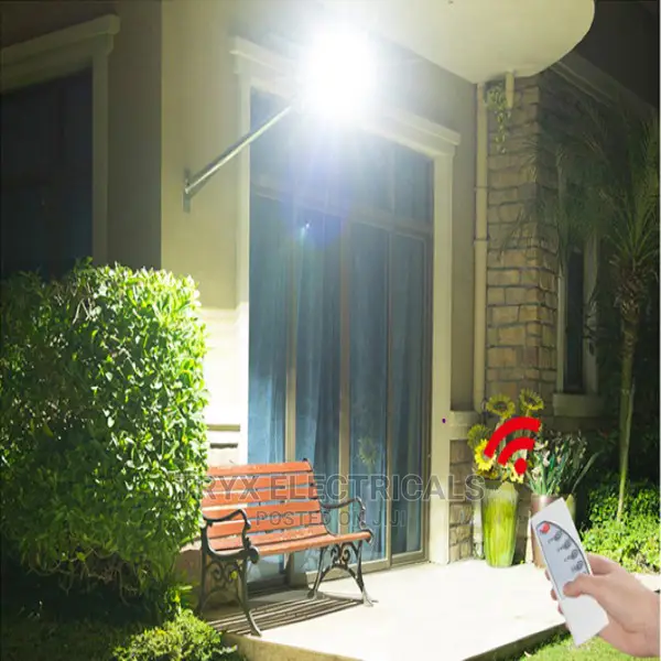 300w Solar Street Light With Remote Control - Black