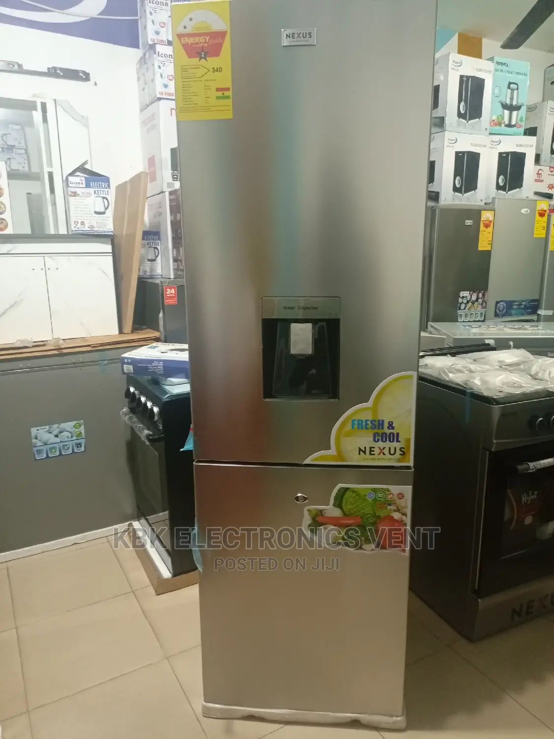 Pearl 250ltr Digital Lock+Key Water Dispenser Fridge