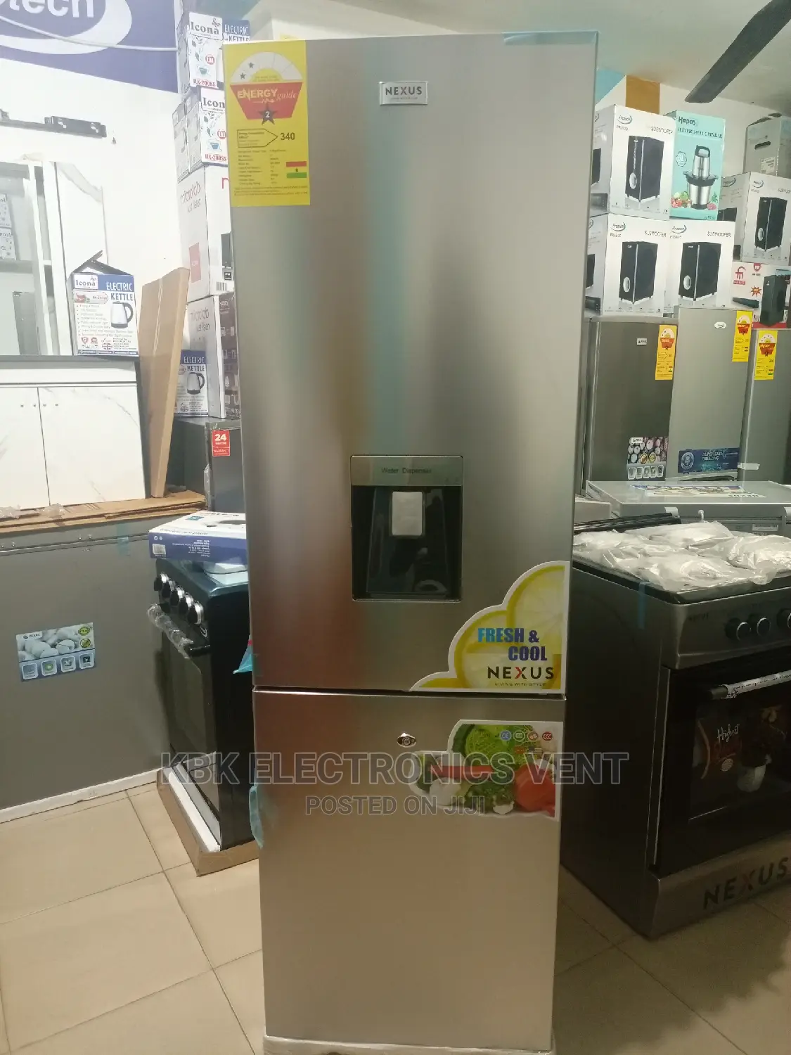 Pearl 250ltr Digital Lock+Key Water Dispenser Fridge