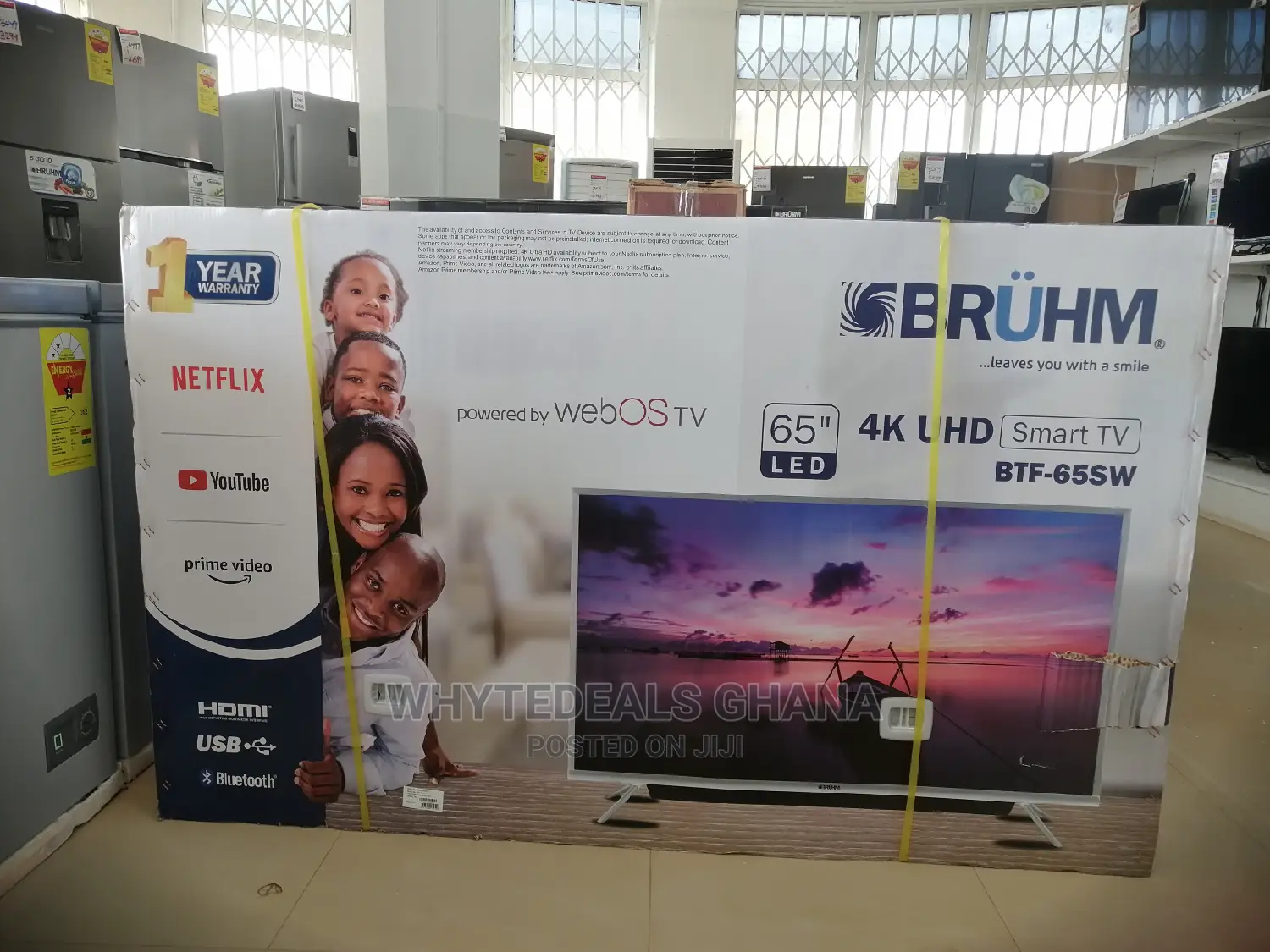 BRUHM 65” Webos Smart Ultra-Slim Bluetooth UHD LEDTV 2024