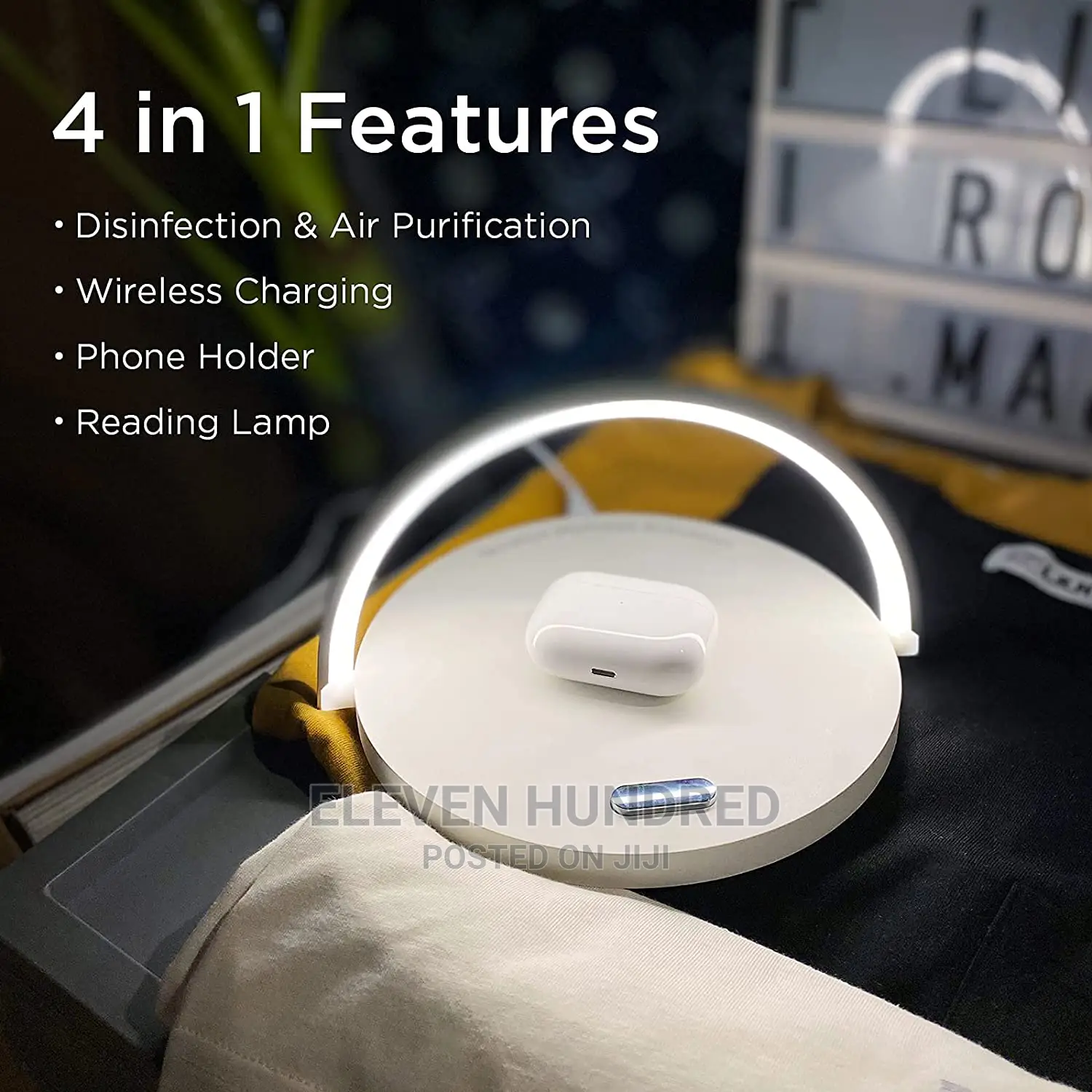 Wireless Charger, With Led Lamp for Samsung,iPhone and All