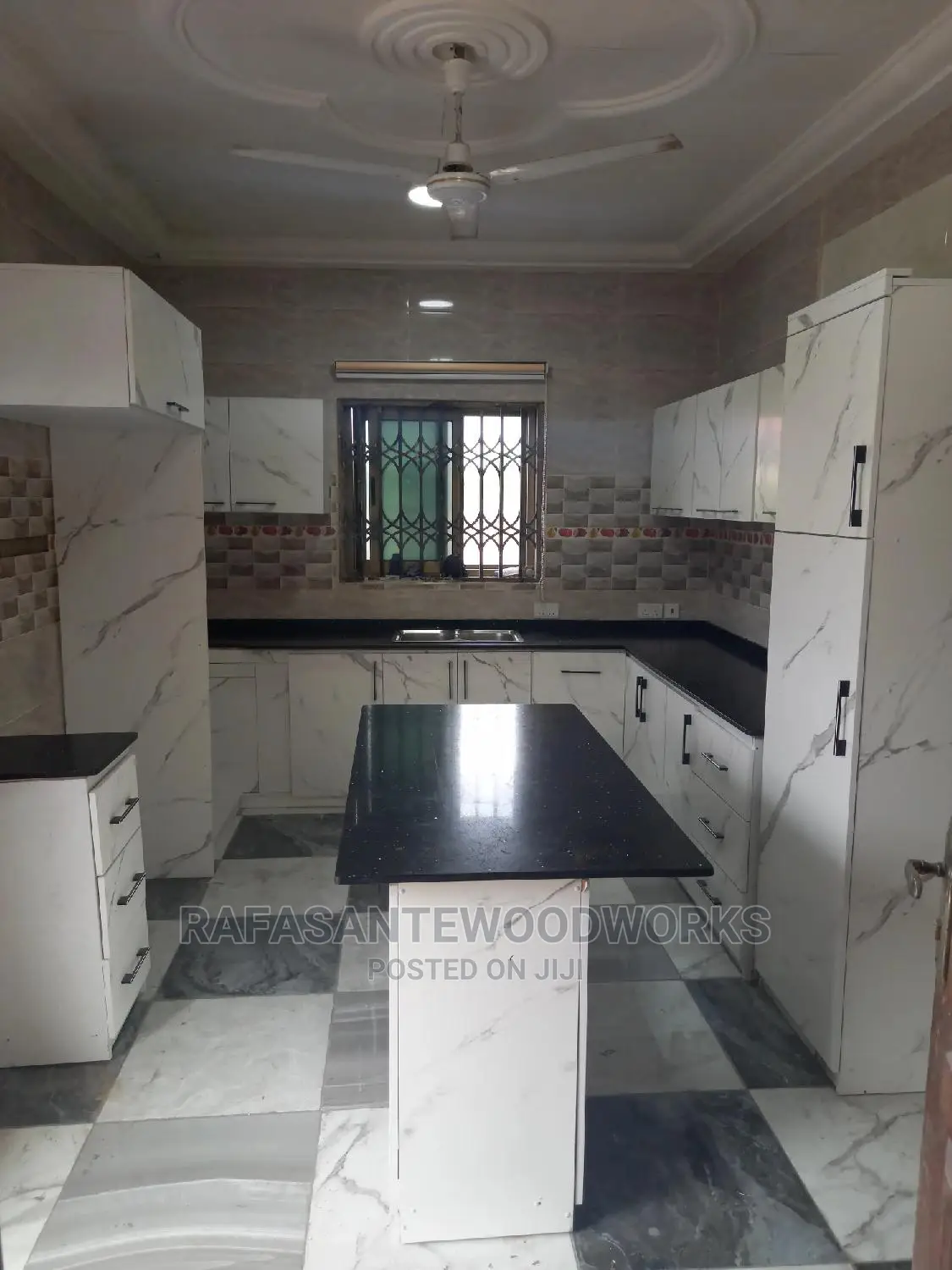 RAF Kitchen Cabinet With Laminated Plywood and Quartz Top